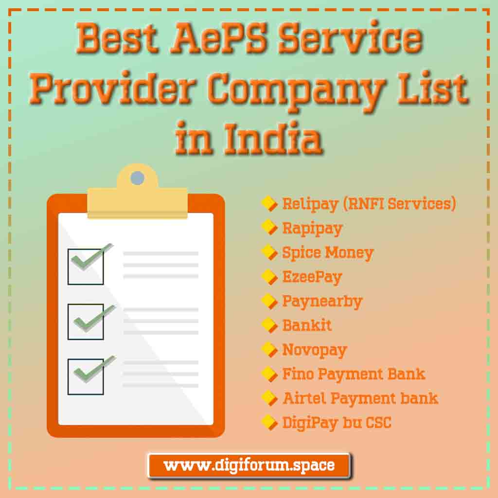 aeps service provider company list in india