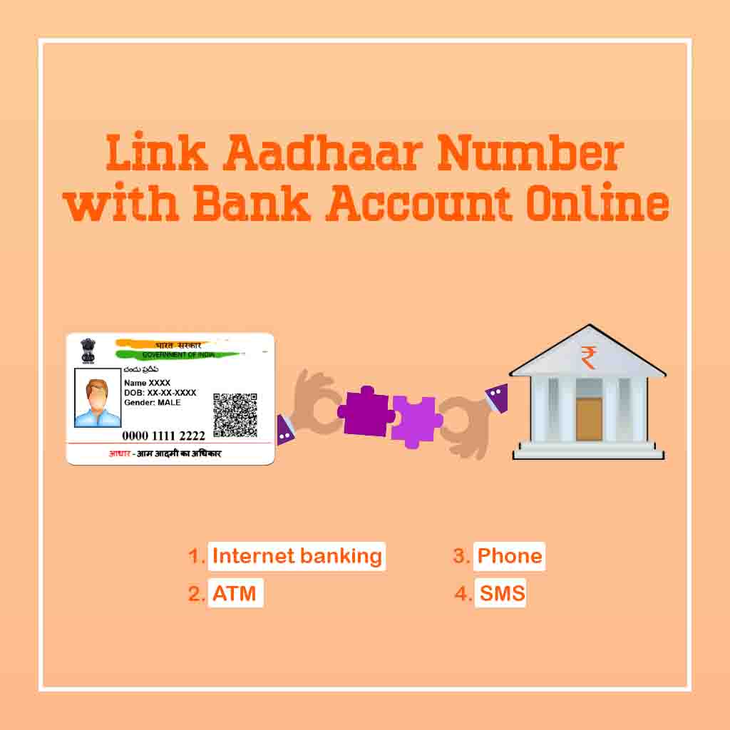 link aadhar number with bank account online